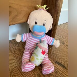 Manhattan Toy Wee Baby Stella Baby Doll with Pacifier Plush and baby bottle